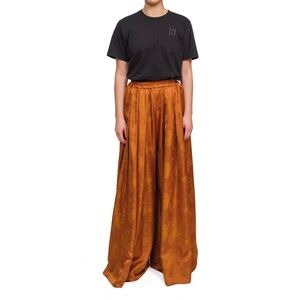 NON-GENDERED - QUẦN ỐNG RỘNG - WIDE LEG PANTS - COPPER SILK SATIN JACQUARD